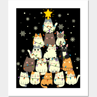 Cats in chrismas Posters and Art